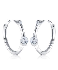 Silver Hoop Earring HO-2412
